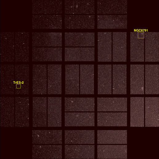 Full Focal Plane Image (First Light for Kepler Photometer
